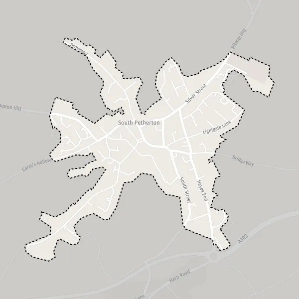 Map South Petherton map of South Petherton (TA13 5) and practical